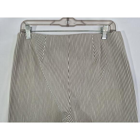New w/Tag Trina Turk Whitewash/Gray Striped Cropped Fortunate Pant US 4 RT $248 - Picture 9 of 9